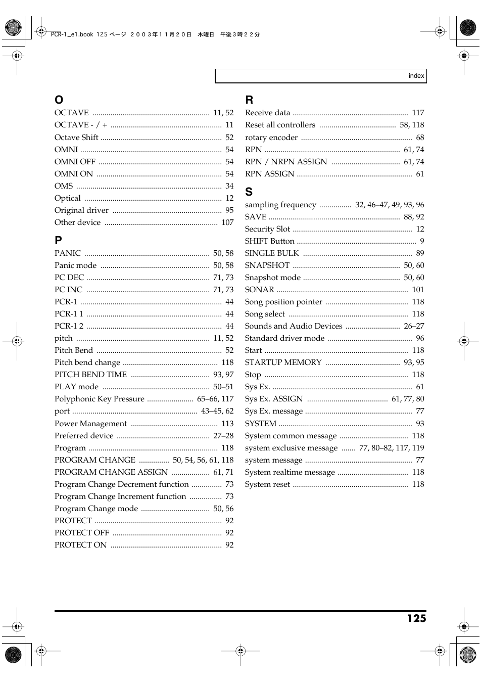 Roland PCR-1 User Manual | Page 125 / 128