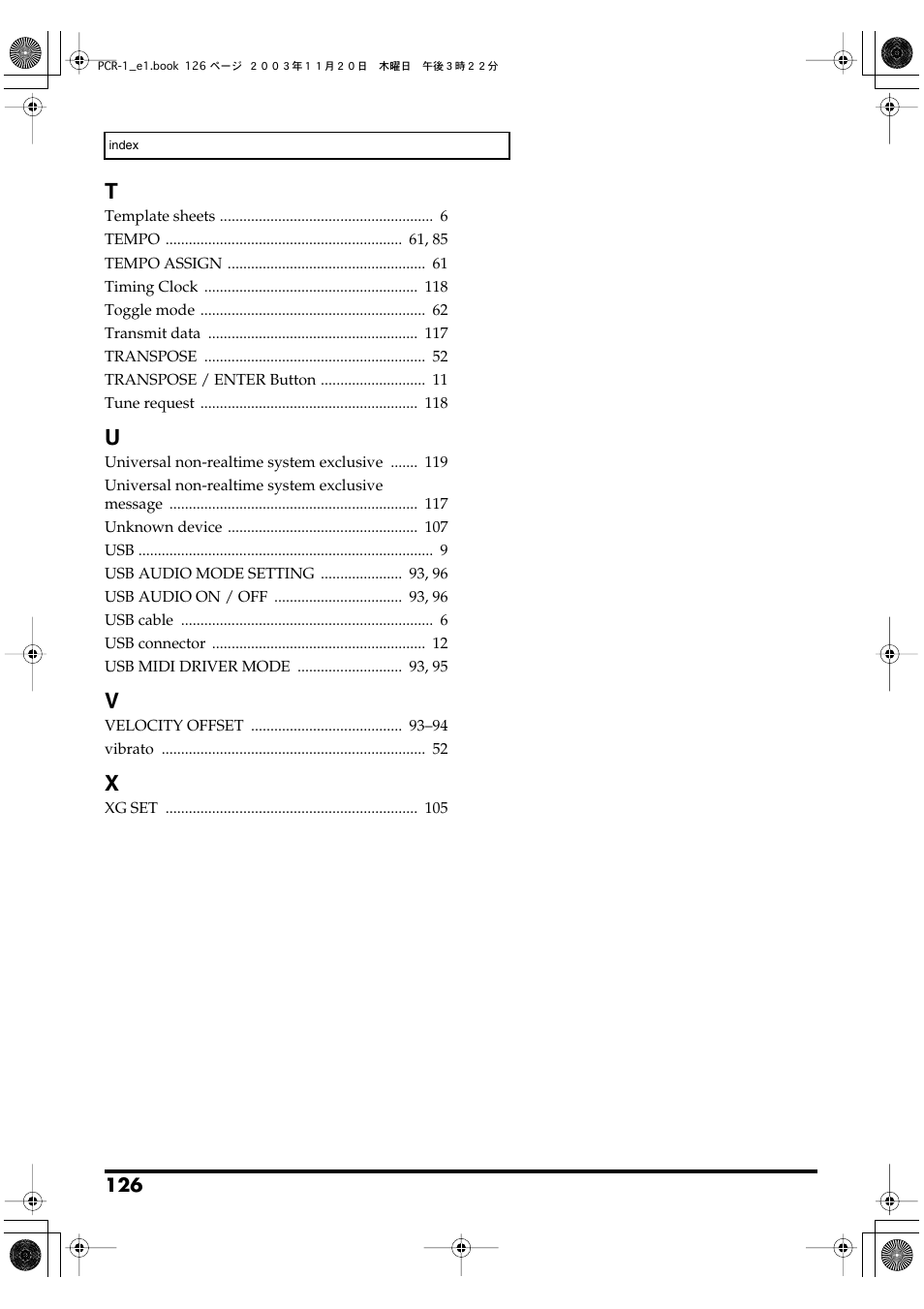 Roland PCR-1 User Manual | Page 126 / 128