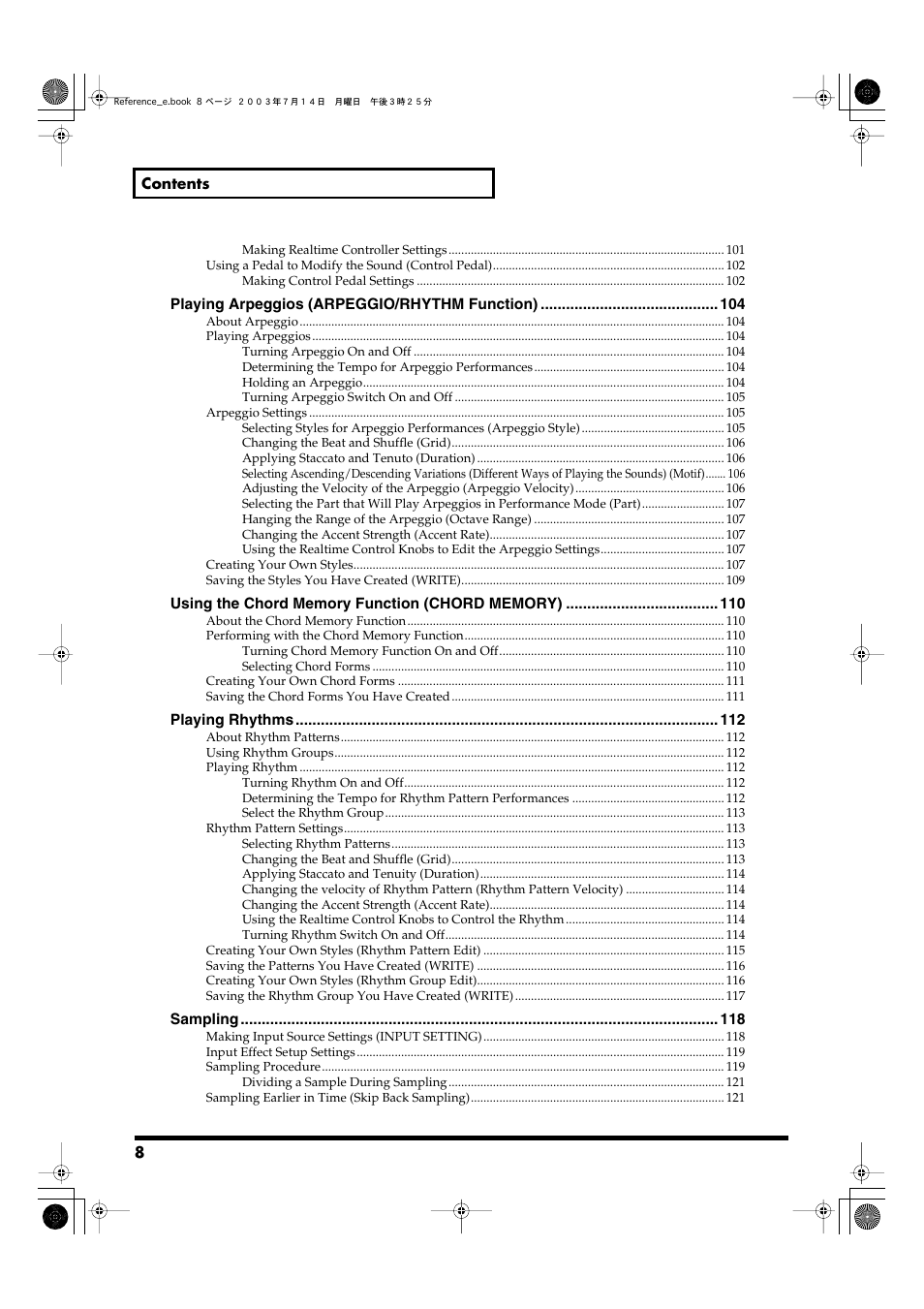 Roland Fantom-S User Manual | Page 8 / 228