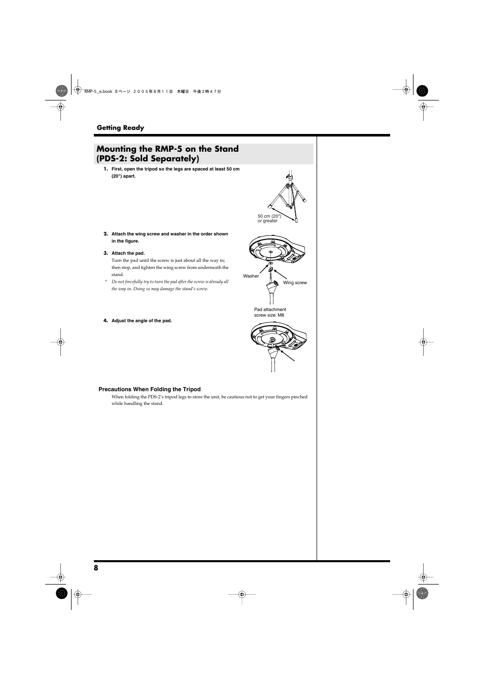 Roland RMP-5 User Manual | Page 8 / 36