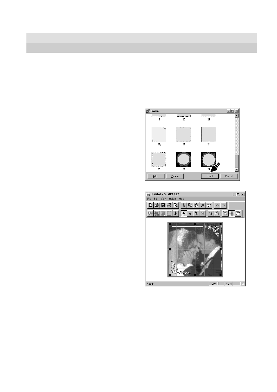 Creating a decorative frame around an image | Roland MPX-50 User Manual | Page 37 / 55