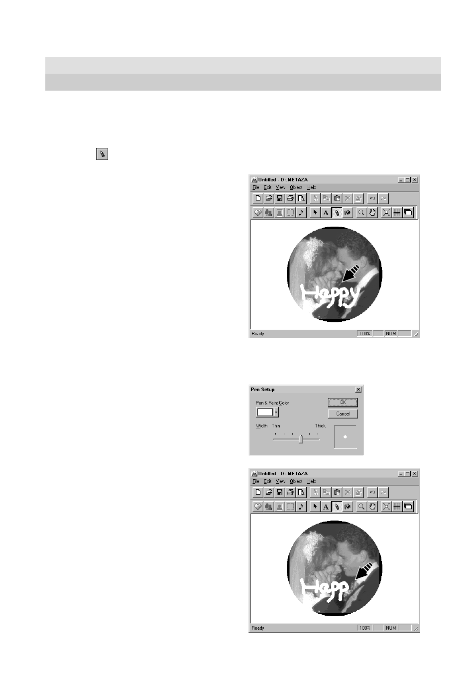 Adding a hand-drawn image or text | Roland MPX-50 User Manual | Page 41 / 55