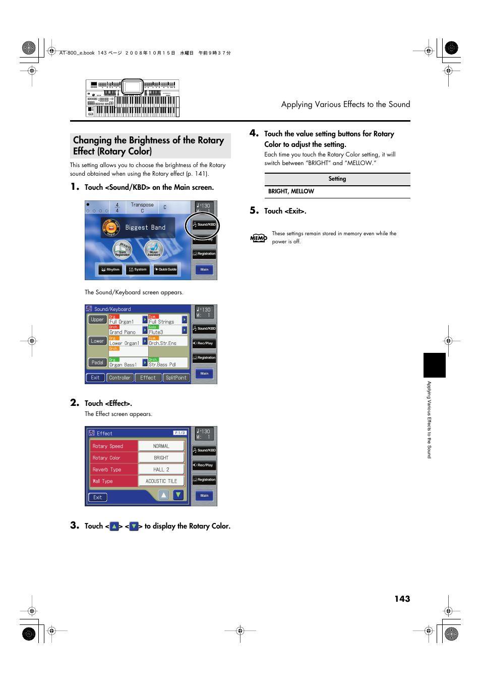 Roland AT800 User Manual | Page 143 / 292