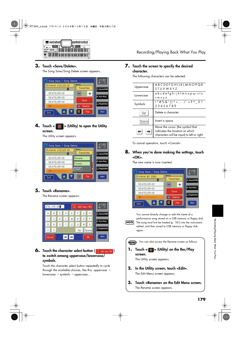 Roland AT800 User Manual | Page 179 / 292