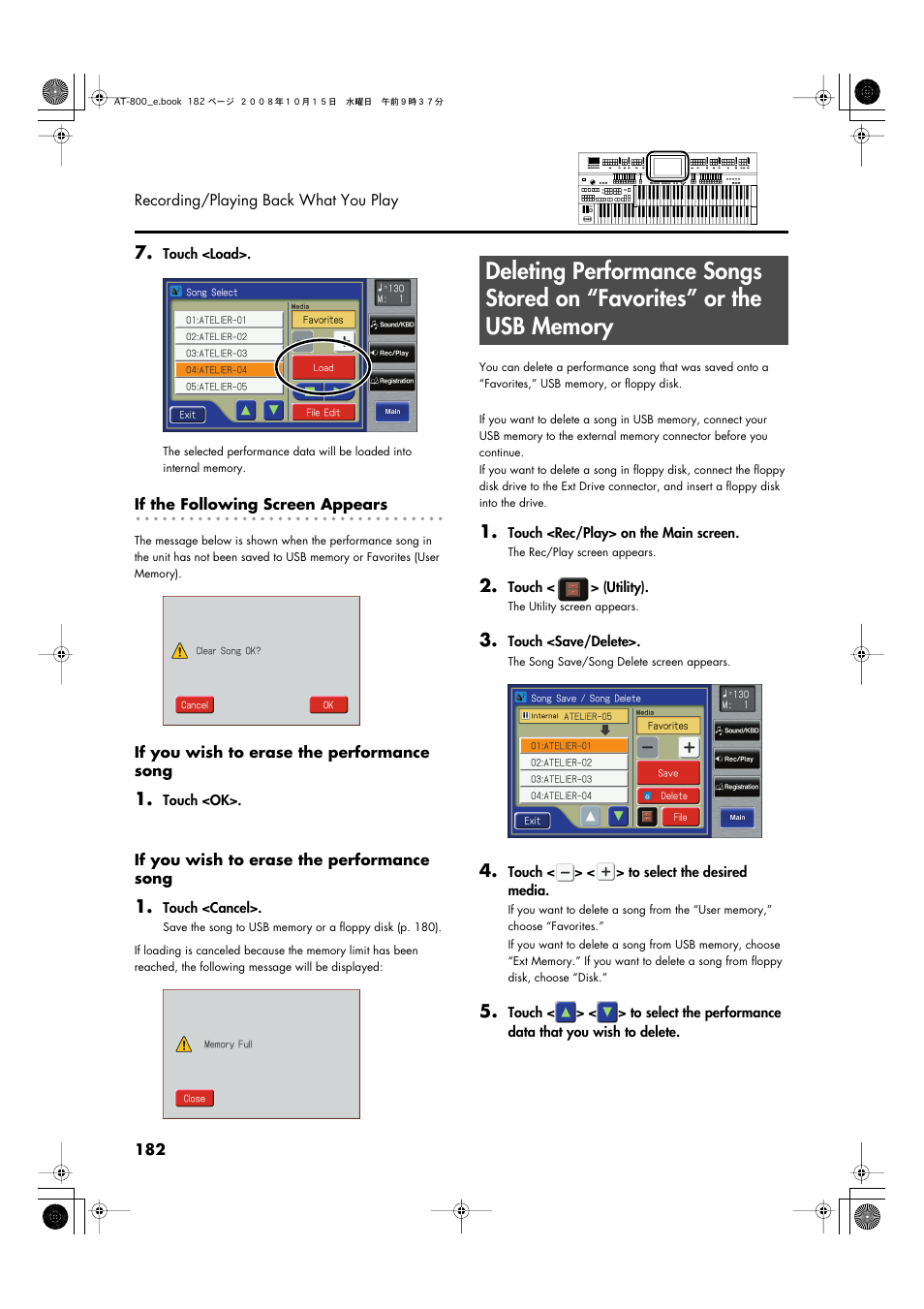 Roland AT800 User Manual | Page 182 / 292