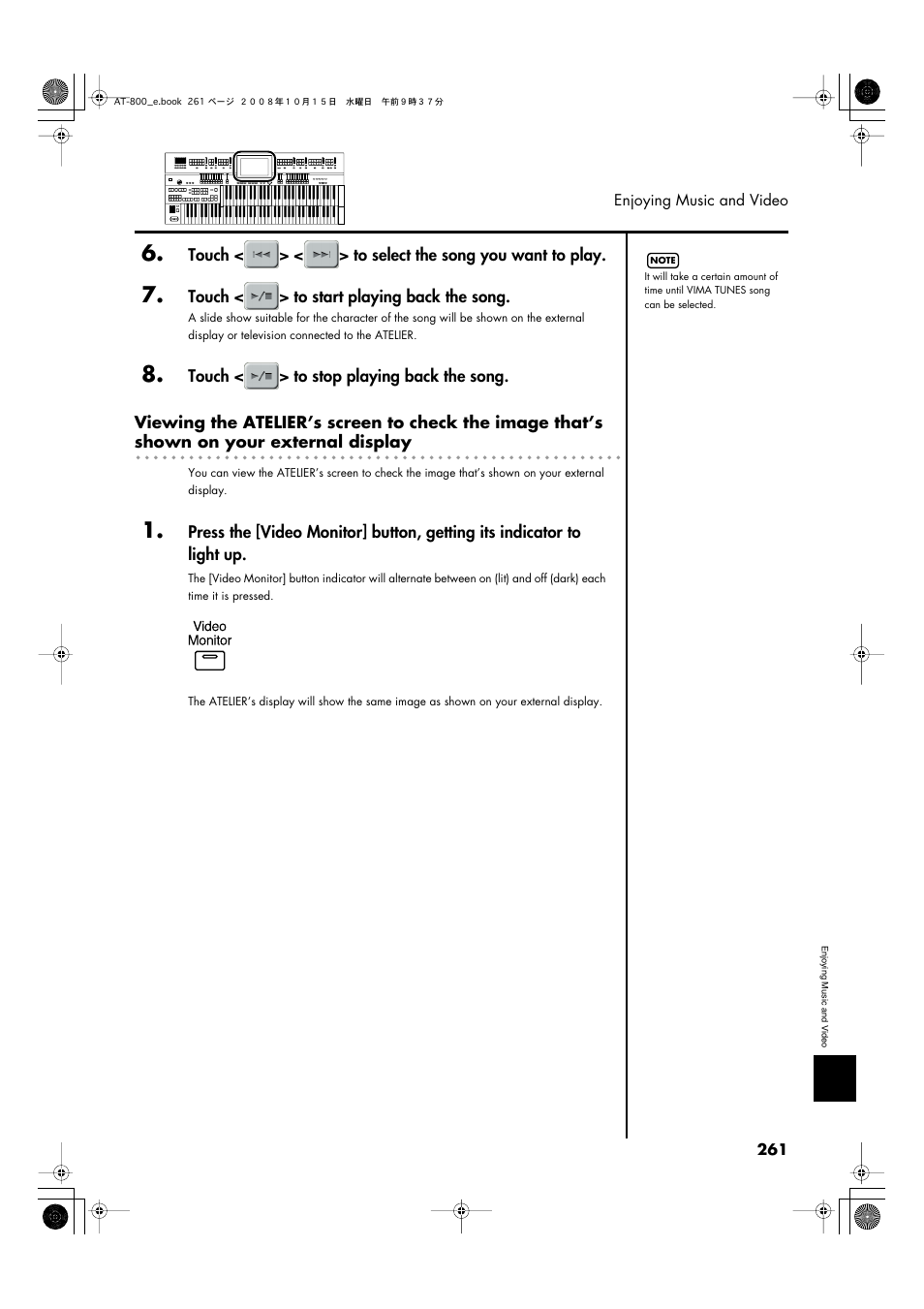 P. 261 | Roland AT800 User Manual | Page 261 / 292