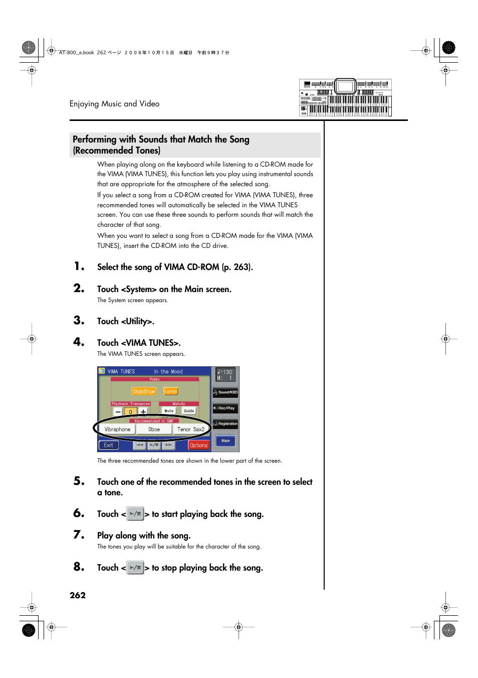 Roland AT800 User Manual | Page 262 / 292