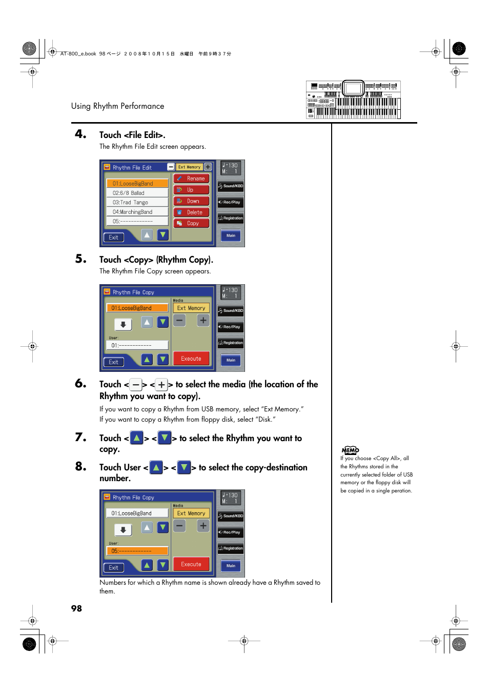 Roland AT800 User Manual | Page 98 / 292