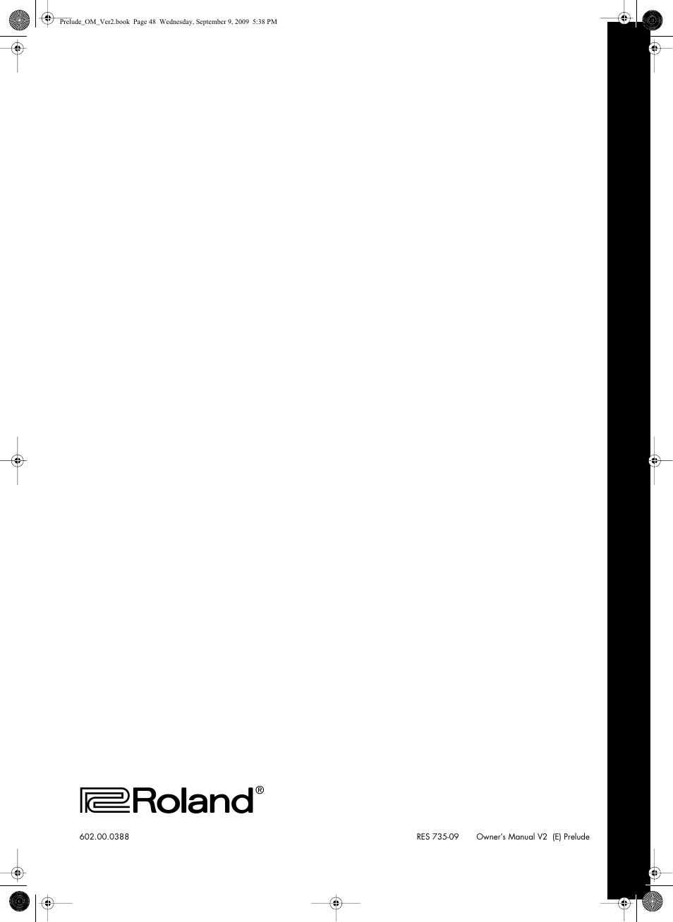Roland PRELUDE MUSIC KEYBOARD 2 User Manual | Page 48 / 48