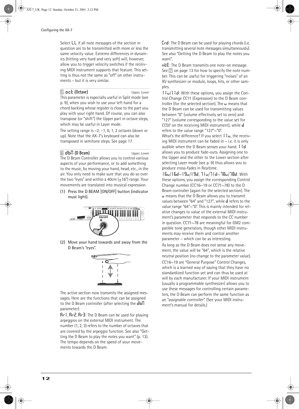 Roland AX-7 User Manual | Page 12 / 18