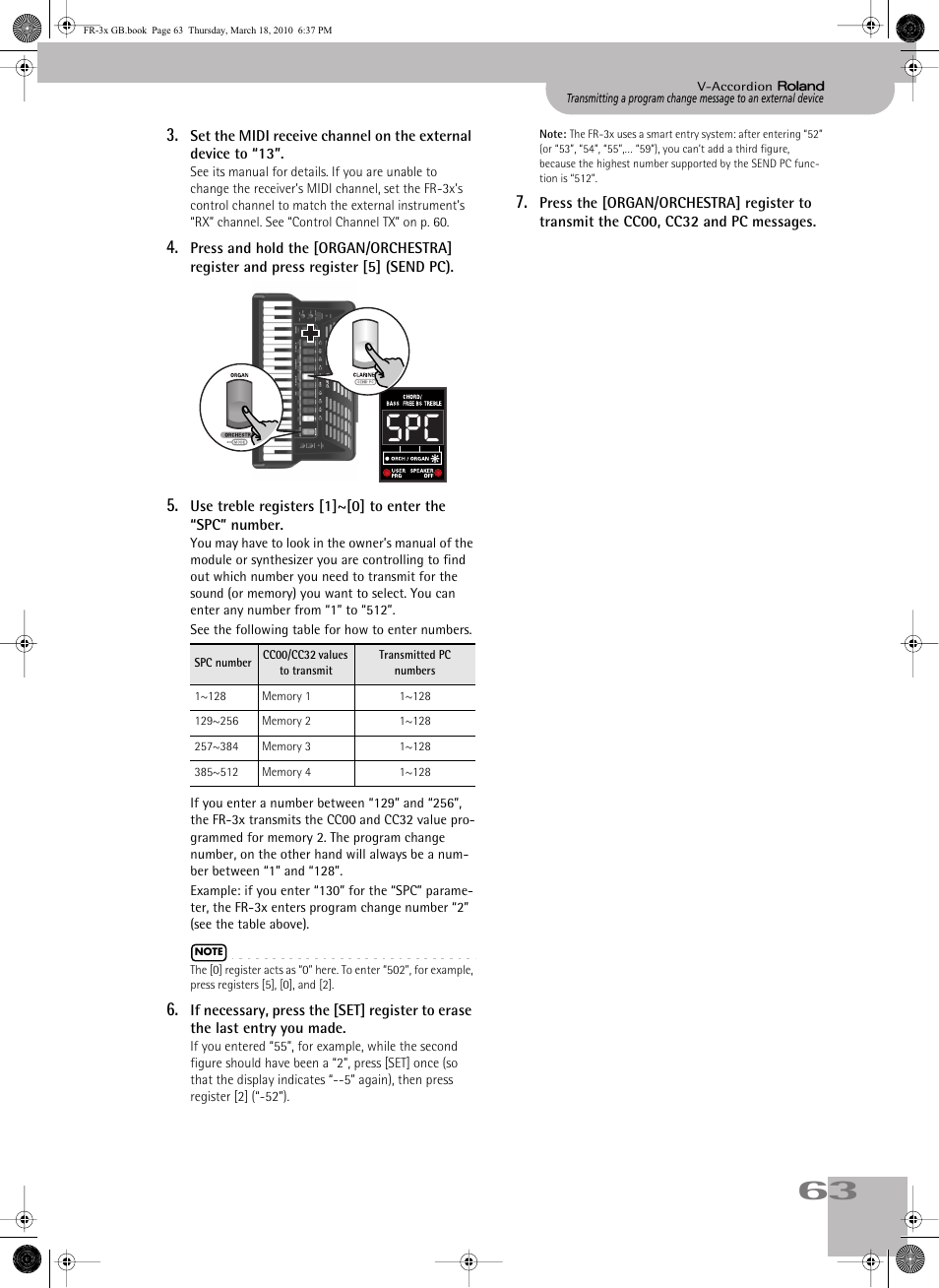 Roland FR-3x User Manual | Page 63 / 80