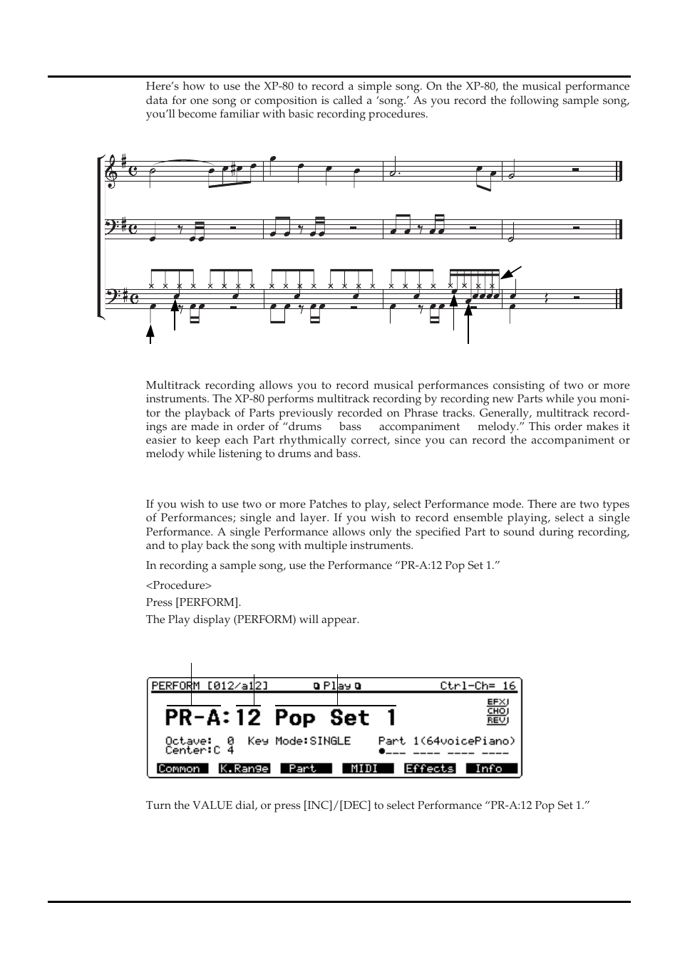 Record a song | Roland XP-80 User Manual | Page 21 / 36