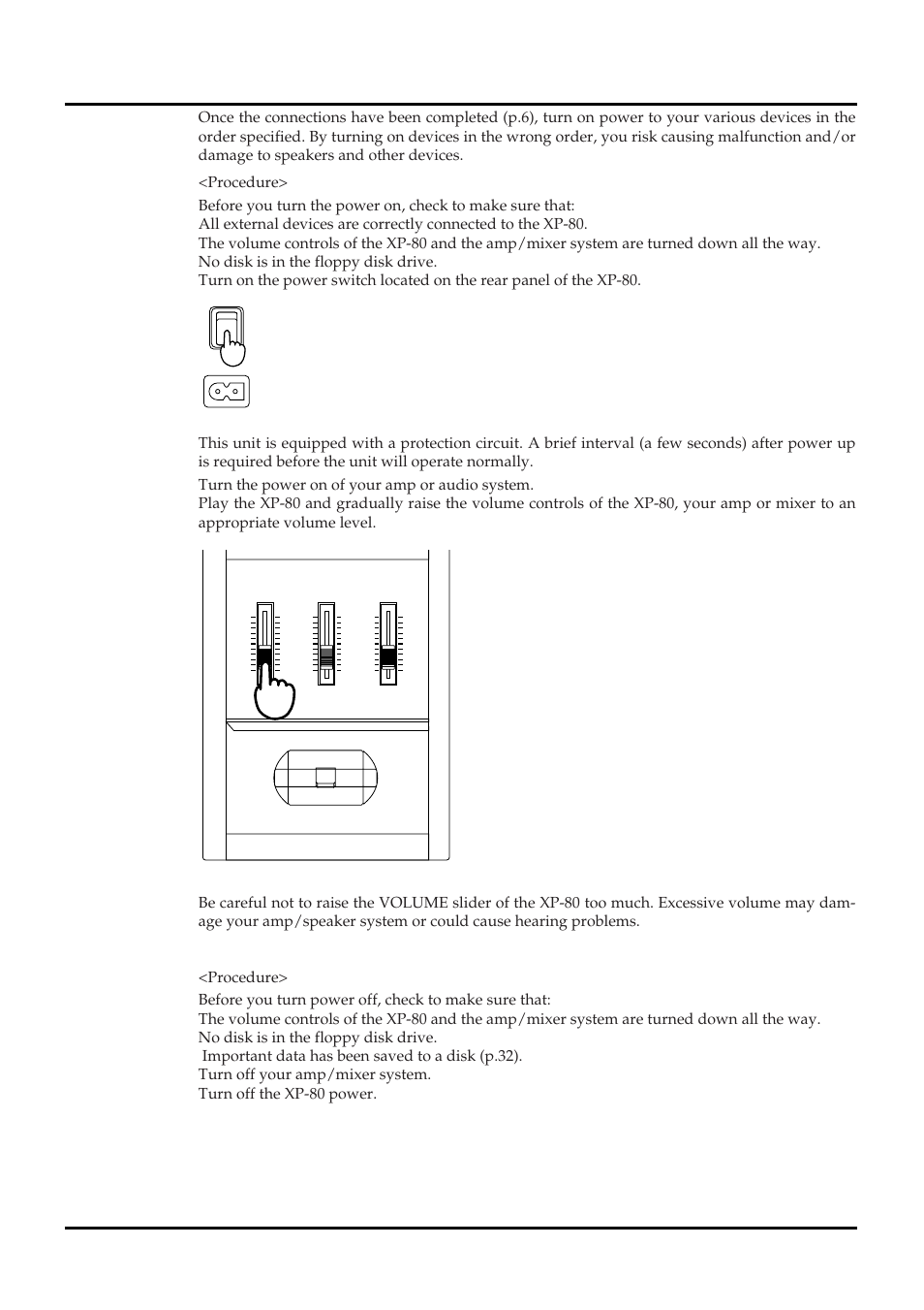 Turn the power on | Roland XP-80 User Manual | Page 7 / 36