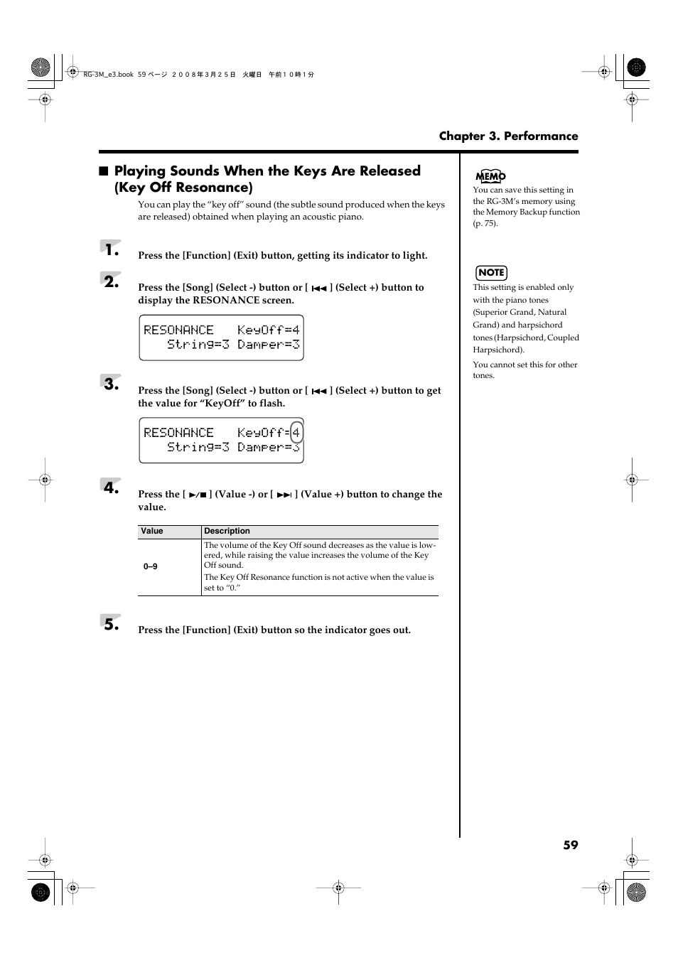 Roland RG-3M User Manual | Page 61 / 132