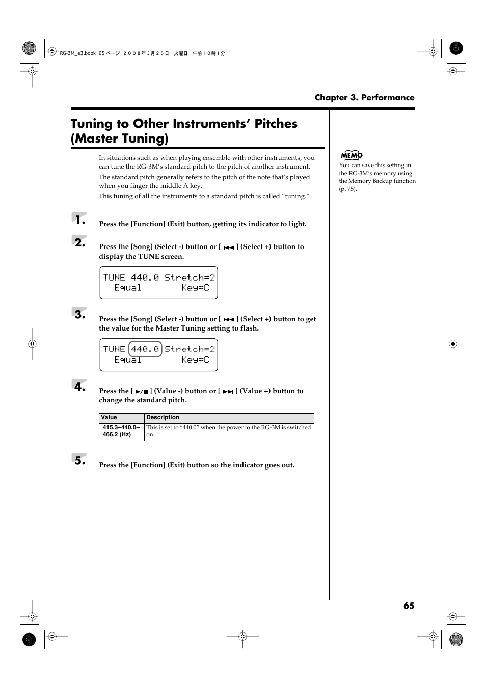 Roland RG-3M User Manual | Page 67 / 132