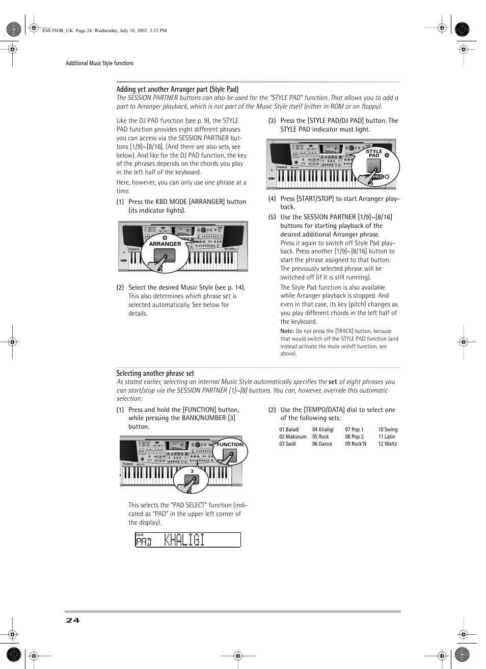 Khaligi | Roland EM-55 User Manual | Page 24 / 98