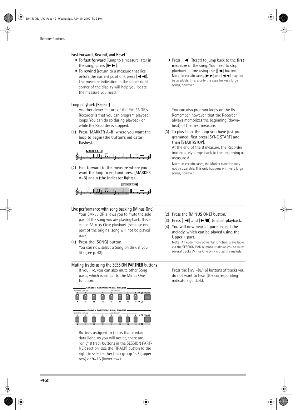 Roland EM-55 User Manual | Page 42 / 98