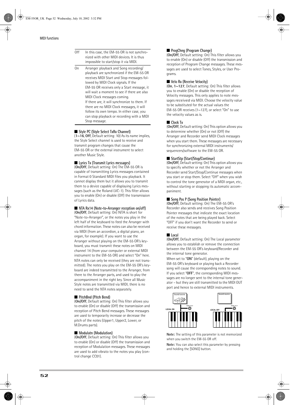 Roland EM-55 User Manual | Page 52 / 98