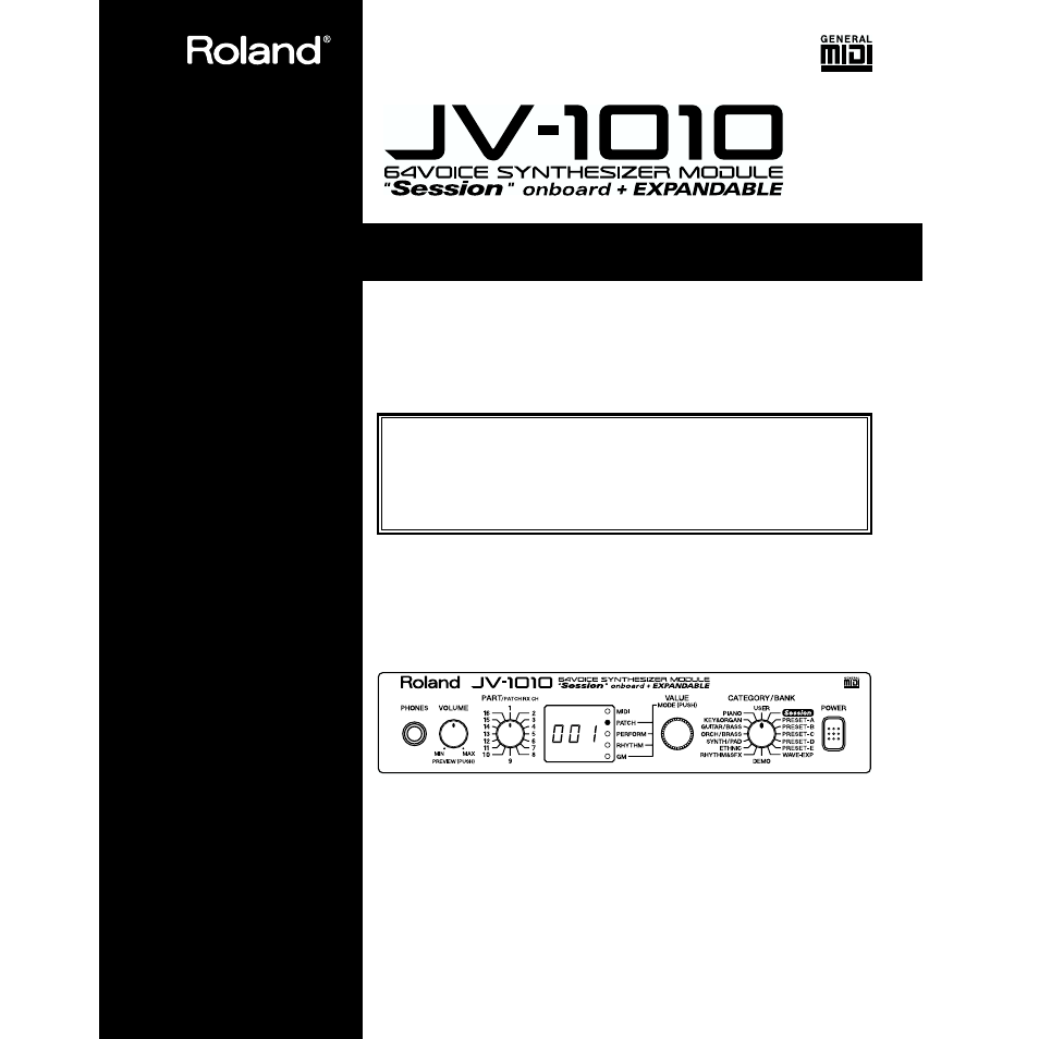 Roland JV-1010 User Manual | 96 pages