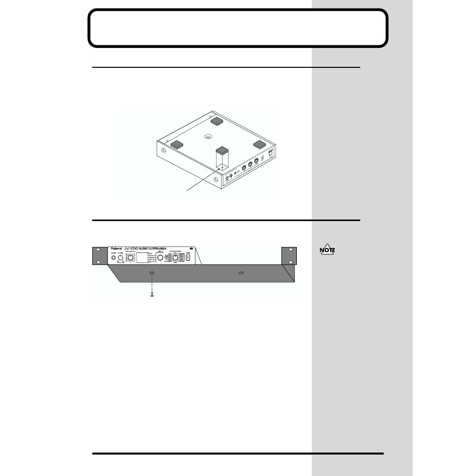 Getting ready to play, Attaching the rubber feet, Installing on the rack-mount adaptor | Roland JV-1010 User Manual | Page 14 / 96