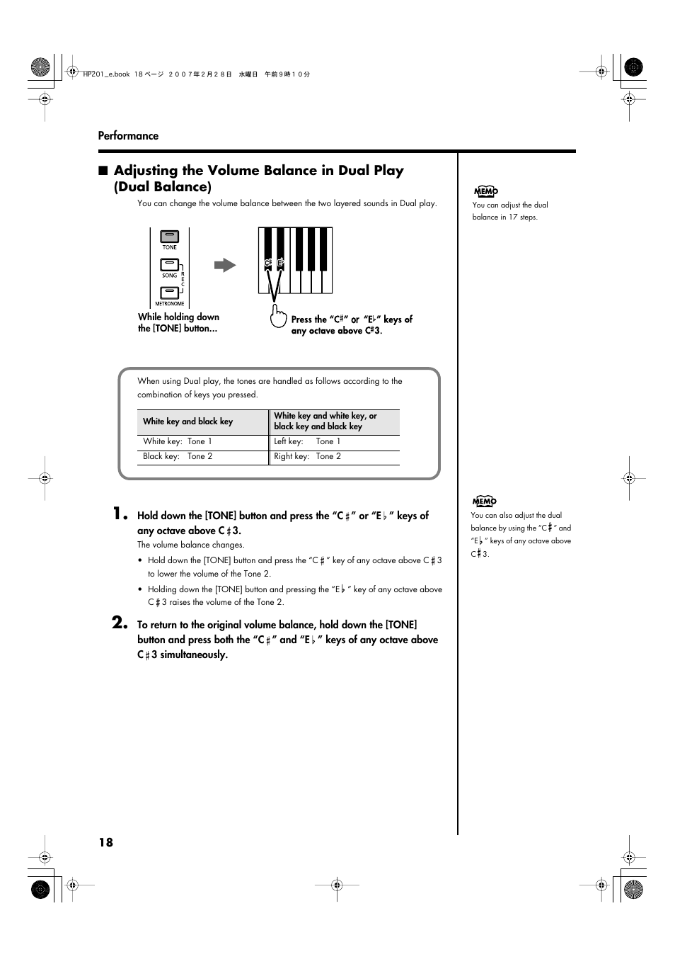 Roland HP-201 User Manual | Page 18 / 52