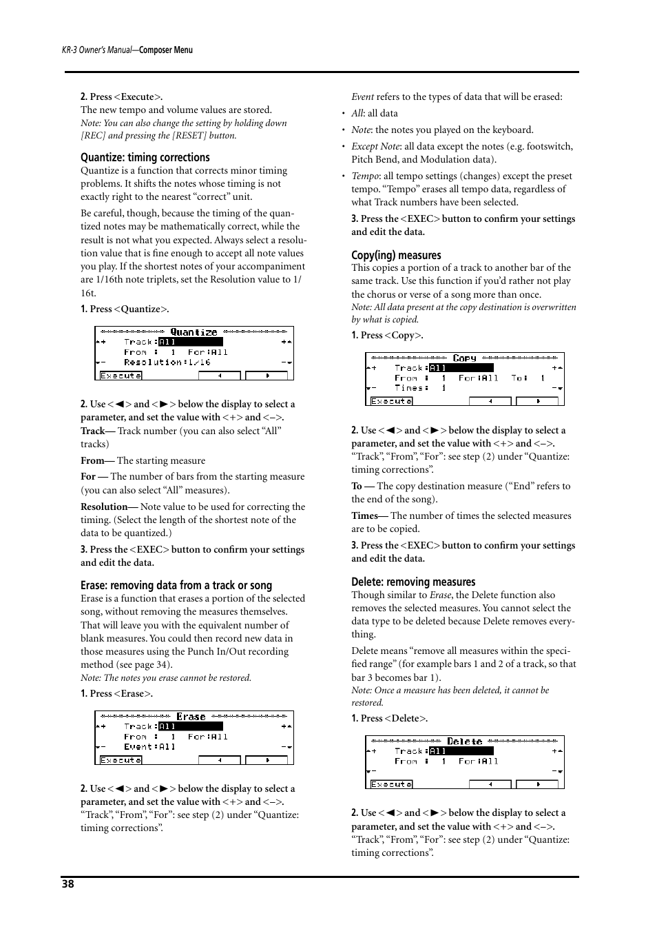 Roland KR-3 User Manual | Page 39 / 64