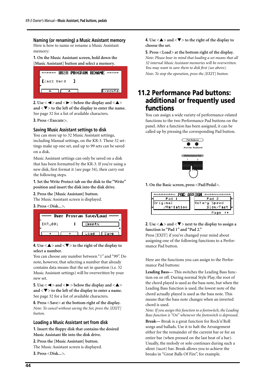Roland KR-3 User Manual | Page 45 / 64