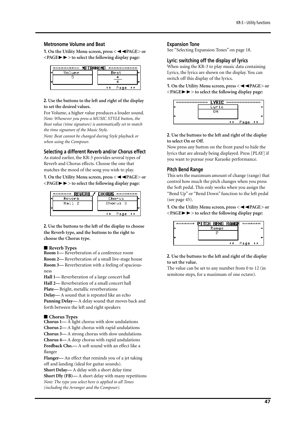 Roland KR-3 User Manual | Page 48 / 64