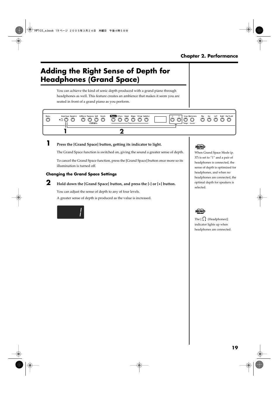 Roland HP103 User Manual | Page 19 / 56