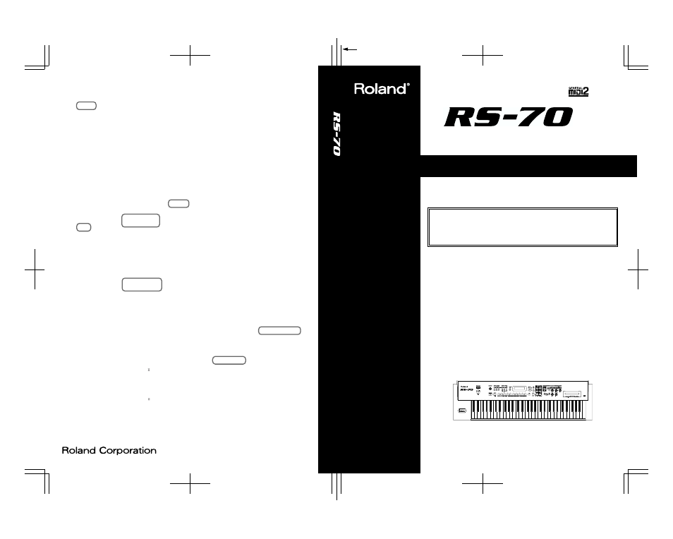 Roland RS-70 User Manual | 196 pages