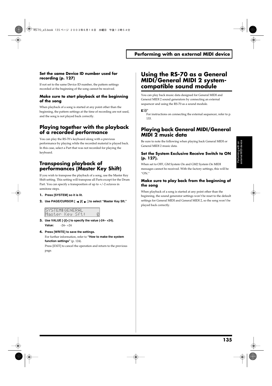 Roland RS-70 User Manual | Page 135 / 196