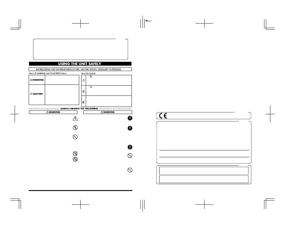 Notice avis | Roland RS-70 User Manual | Page 2 / 196