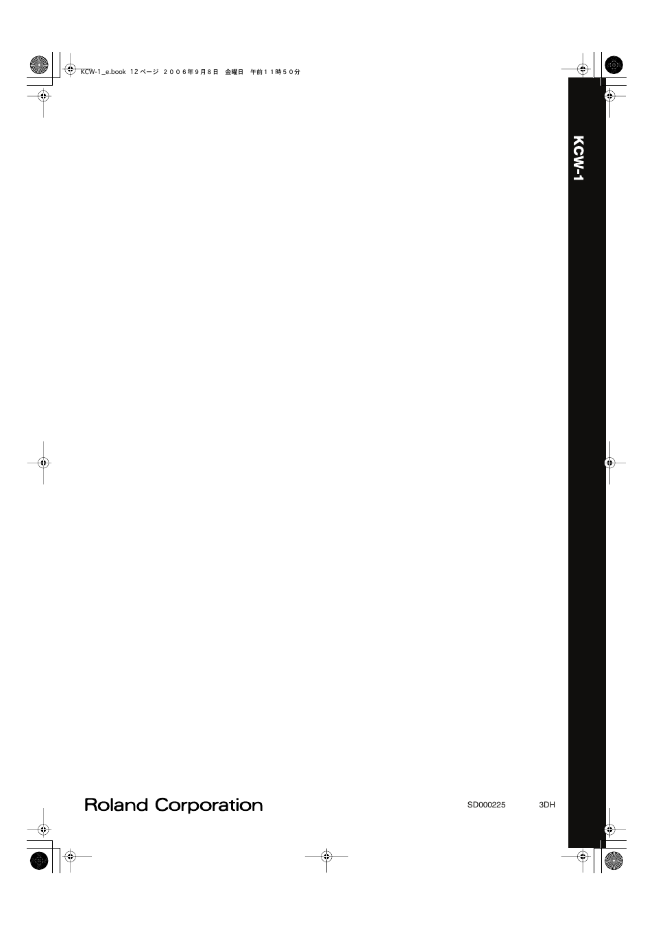 Roland KCW-1 User Manual | Page 12 / 12