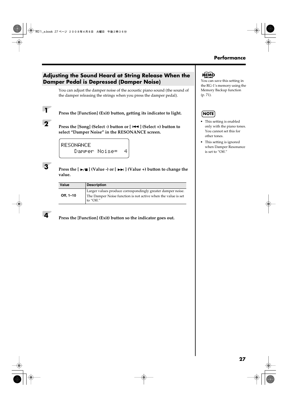 P. 27 | Roland RG-1 User Manual | Page 29 / 104