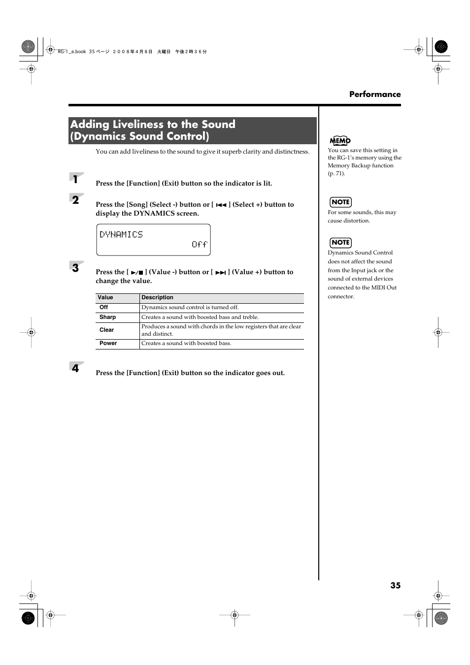 Roland RG-1 User Manual | Page 37 / 104