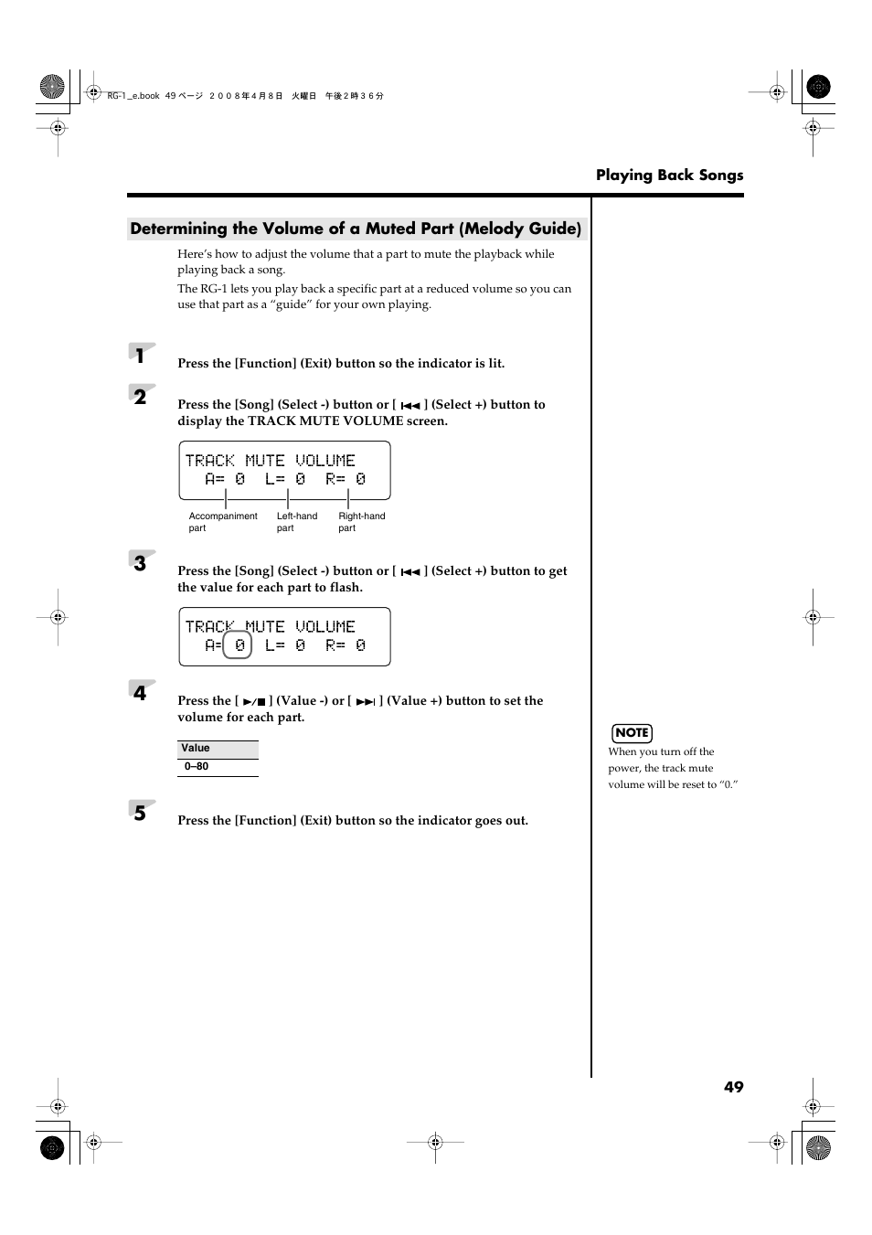 Roland RG-1 User Manual | Page 51 / 104