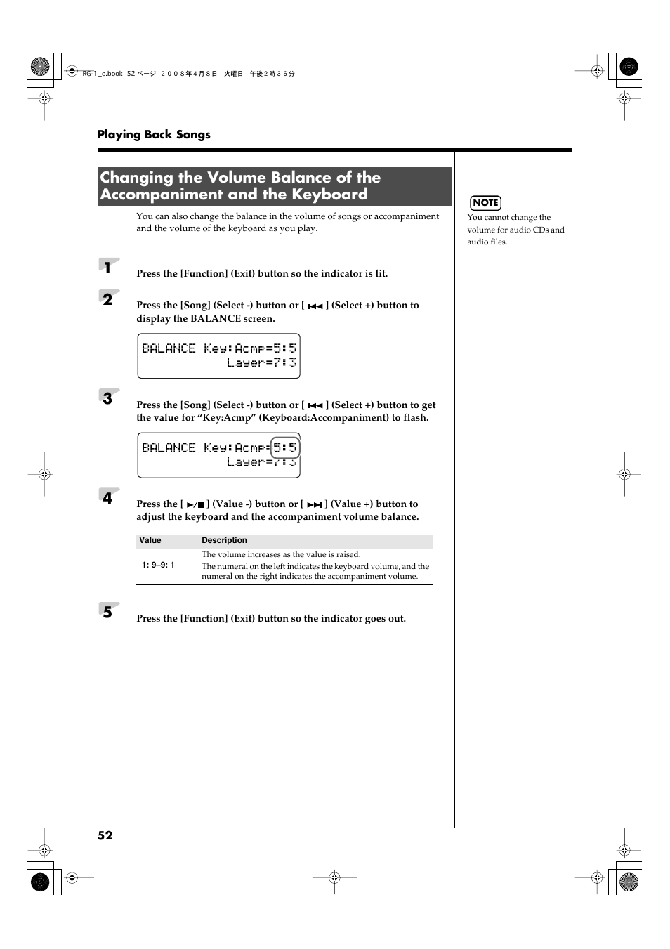 Roland RG-1 User Manual | Page 54 / 104