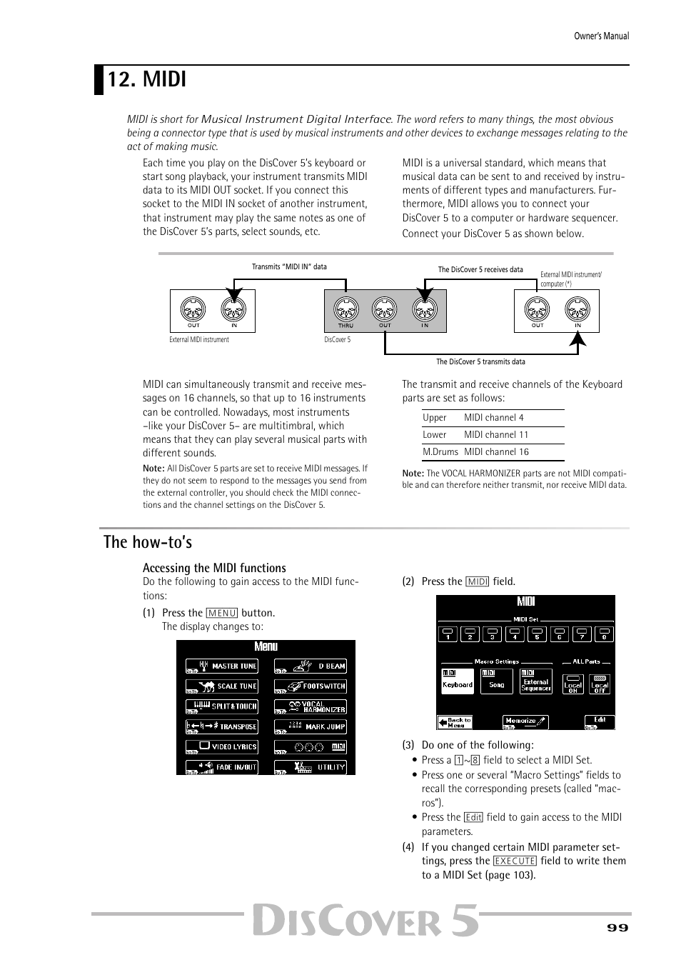 Midi, The how-to’s | Roland PAINO DISCOVER5 User Manual | Page 101 / 124