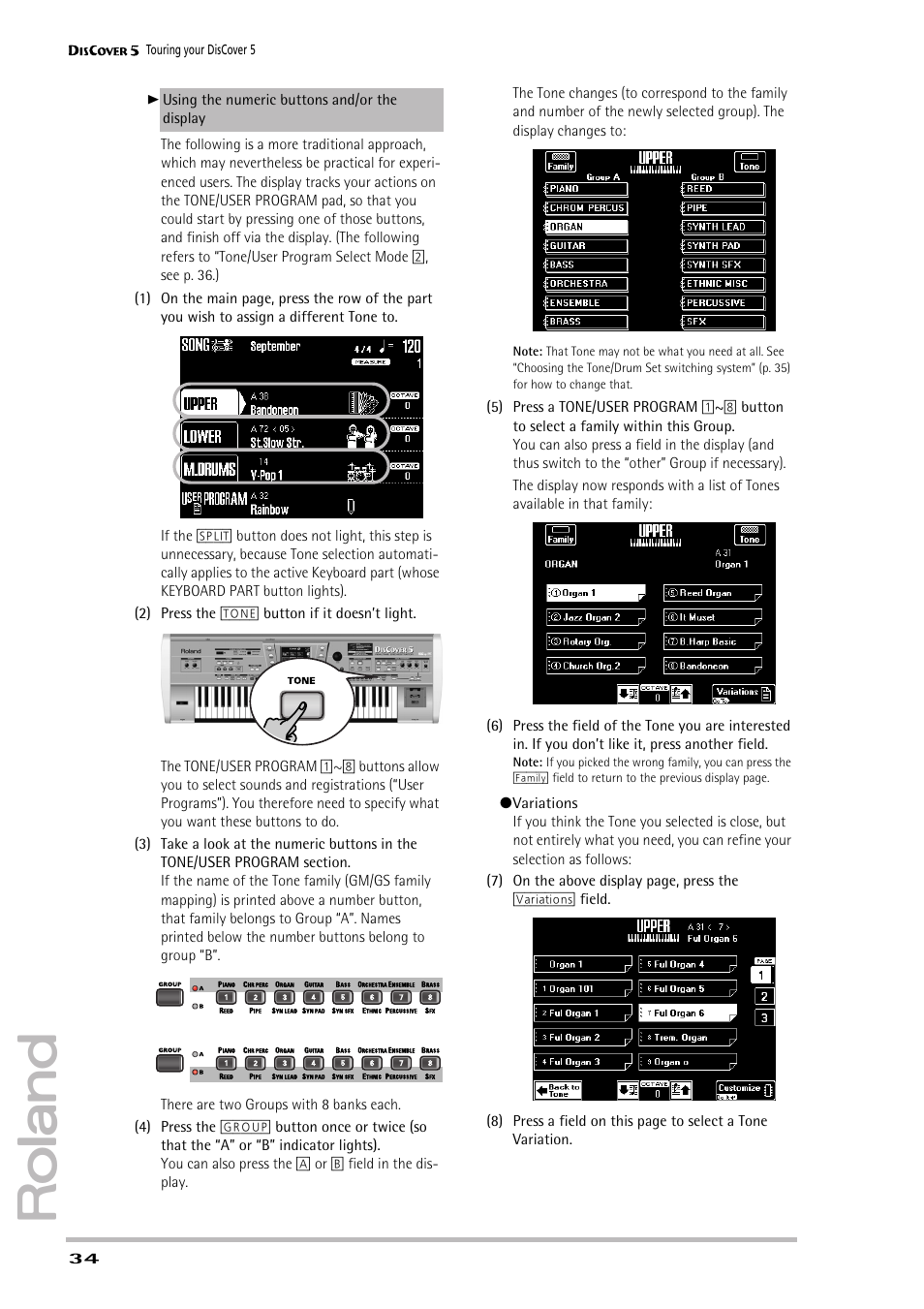 Roland PAINO DISCOVER5 User Manual | Page 36 / 124