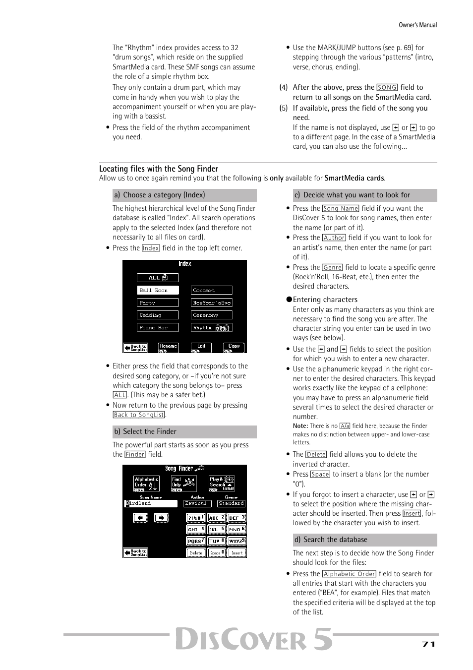 Roland PAINO DISCOVER5 User Manual | Page 73 / 124