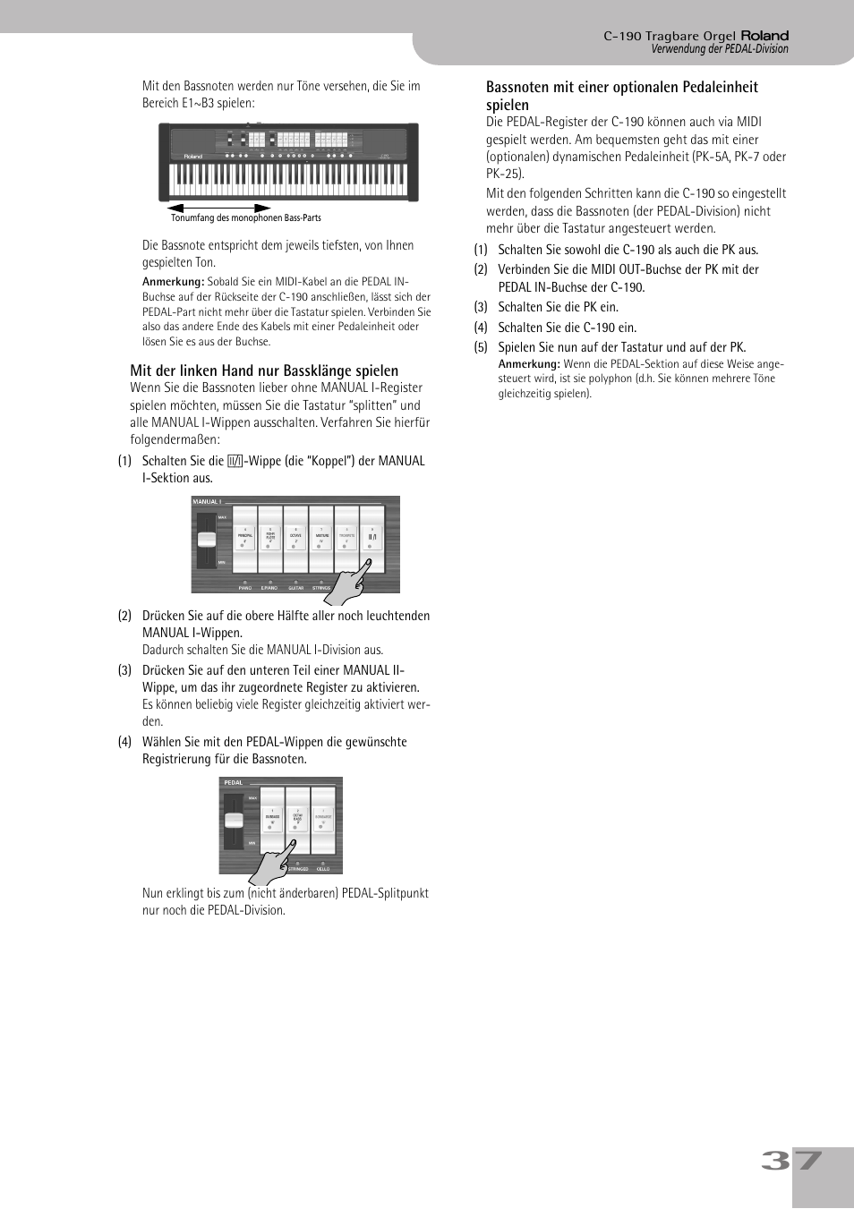 Roland C-190 User Manual | Page 37 / 152