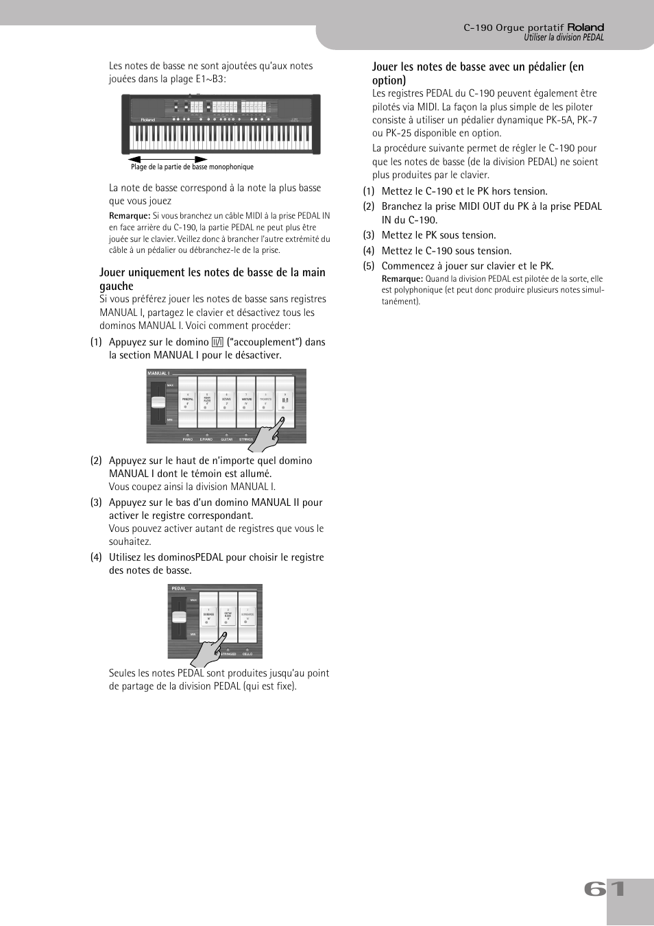 Roland C-190 User Manual | Page 61 / 152