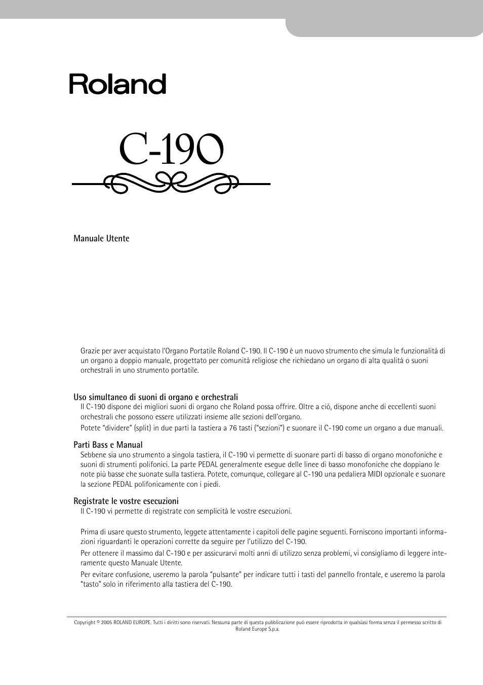 C-190 | Roland C-190 User Manual | Page 99 / 152