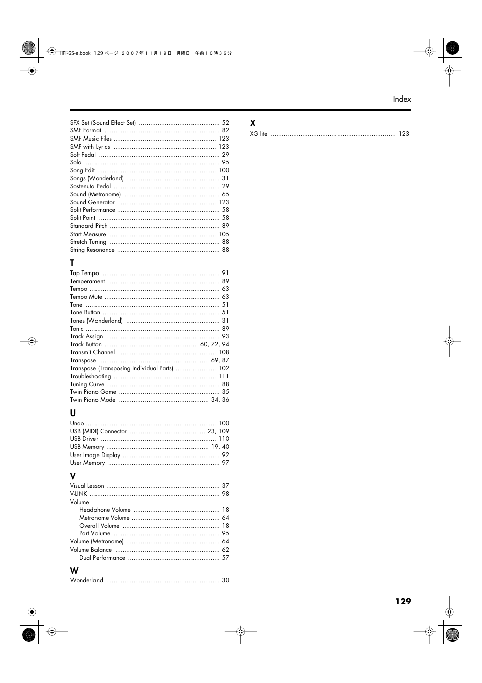 Roland HPi-6s User Manual | Page 129 / 136