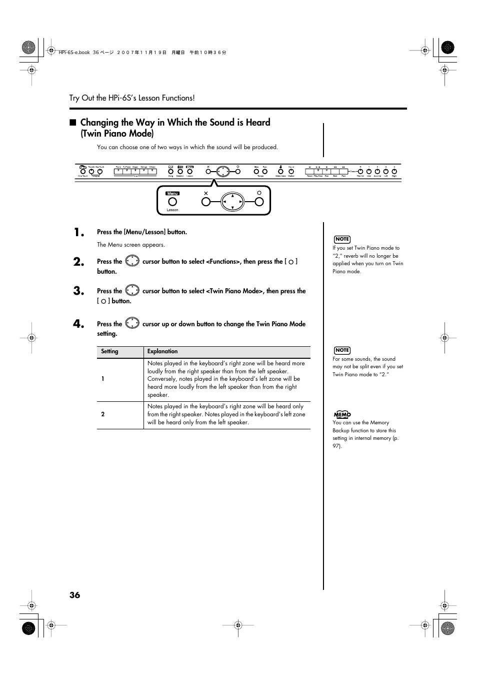 Roland HPi-6s User Manual | Page 36 / 136