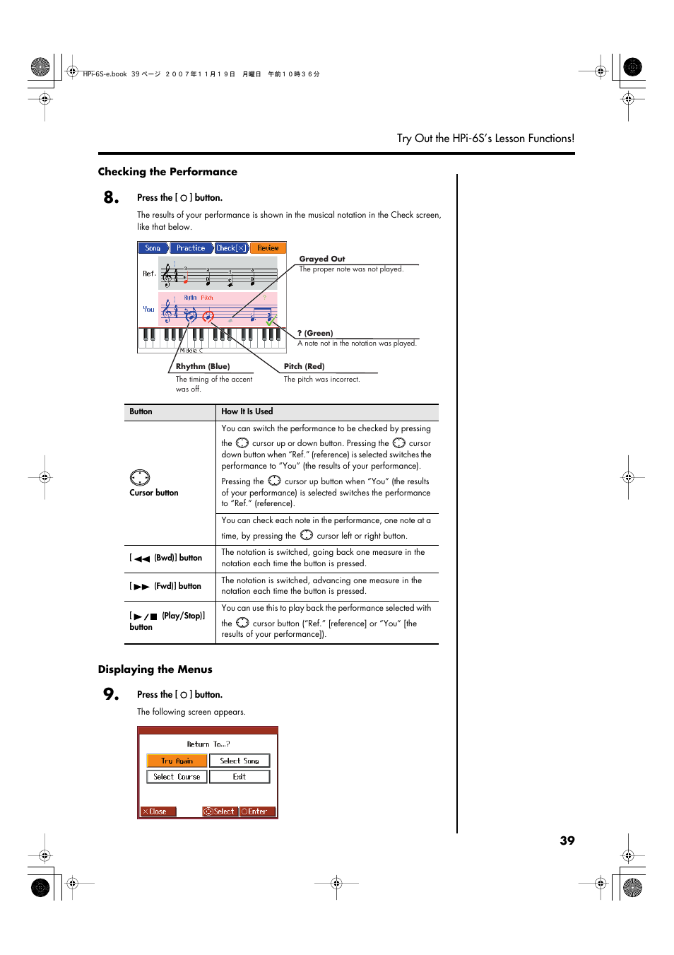 Roland HPi-6s User Manual | Page 39 / 136