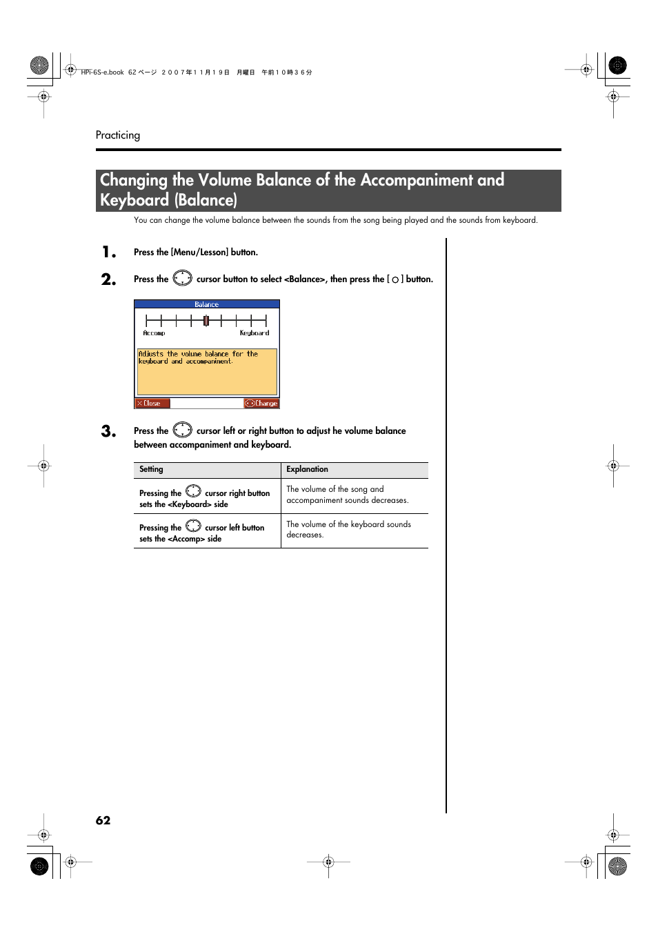 Roland HPi-6s User Manual | Page 62 / 136