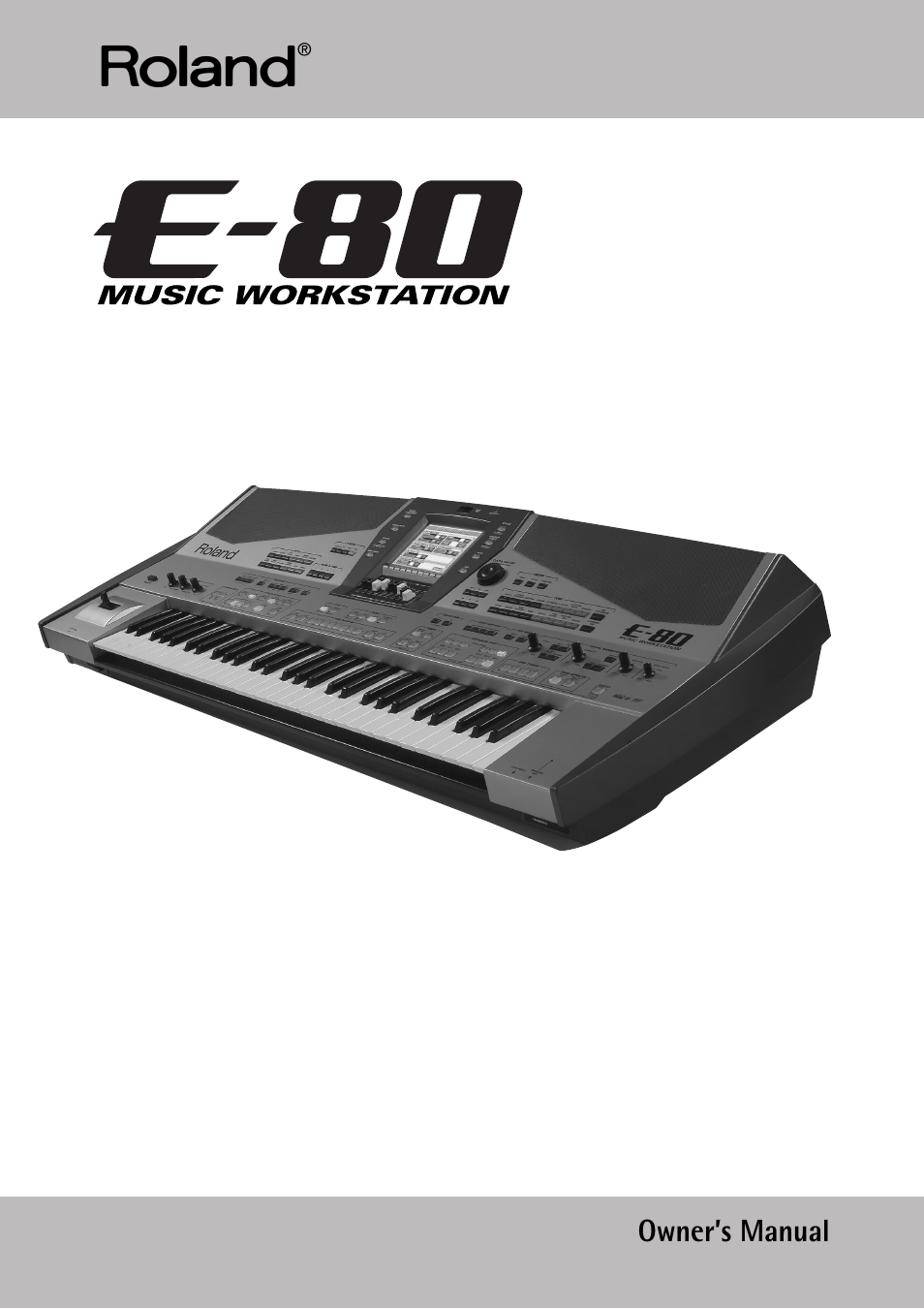 Roland E-80 User Manual | 284 pages