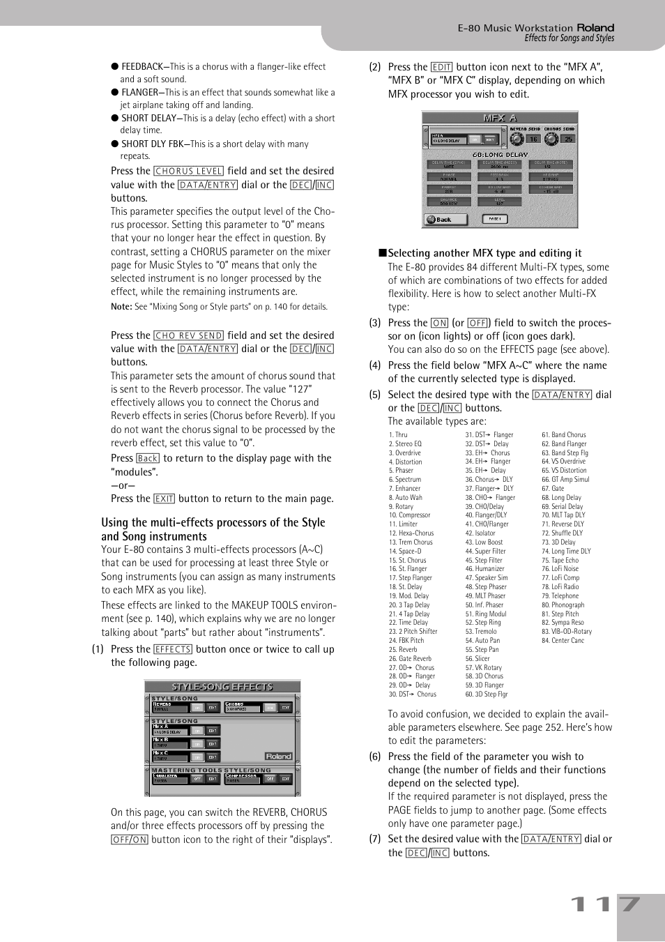 Instruments | Roland E-80 User Manual | Page 117 / 284