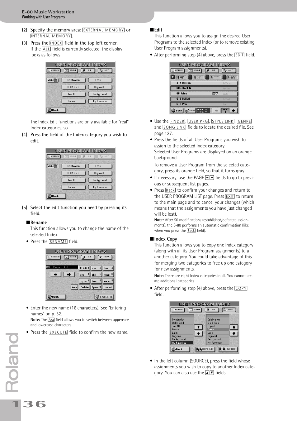 Roland E-80 User Manual | Page 136 / 284
